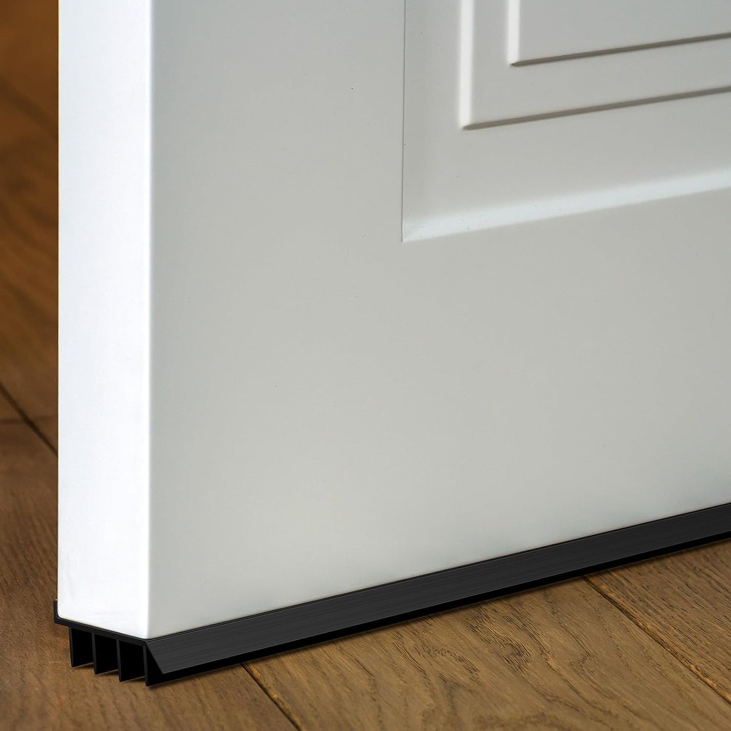 2 Pcs 3 Feet Brown Vinyl Door Bottom Adjustable Weatherstrip Door Bottom with Drip Cap Weatherproof Under Doors Seal for Gaps from 1/4'' to 9/16'' for 1 3/4'' to 2'' Thick Doors