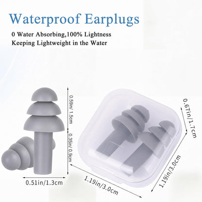24 Pairs Black Ear Plugs Bulk NRR 29dB Reusable Silicone Ear Plugs with Plastic Cases Soft Foam Plug for Sleeping Noise Cancelling Concerts Shooting Swimming Noise Reduction