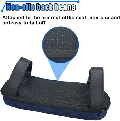 2PCS Car Seat Armrest Covers, Soft & Comfortable Office Chair Arm Pad, Anti-Scratch Car Armrest Cushion, Universal Car Armrest Pillow Protector Cover for Most Cars (Black)