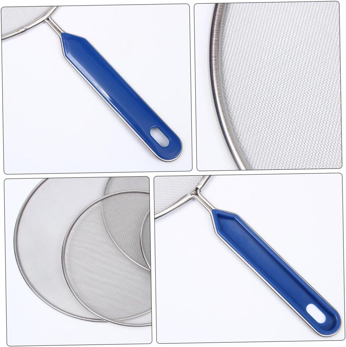 4 Pack Oil Splatter Guard Mesh Anti Spill Oil Cover Stainless Steel Splatter Screen for Frying Pan Pot Safeguard Kitchen Accessories 18.50 X 12.99 X 0.39 in