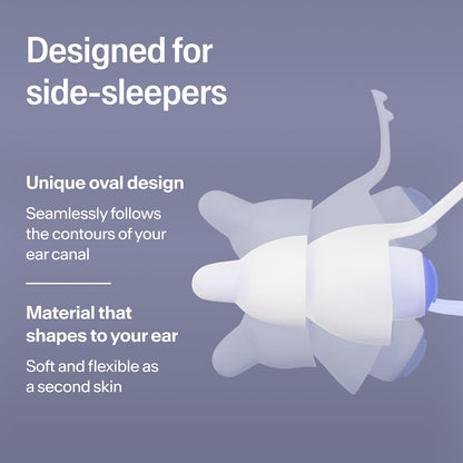 Alpine SleepDeep Reusable Earplugs for Sleeping | Earbuds for Side Sleepers