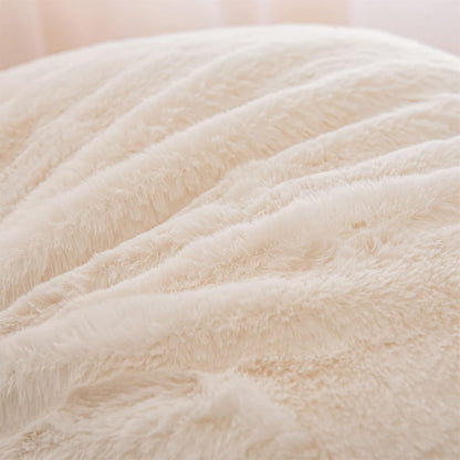 A Nice Night Ivory Reading Pillow, 18.5" Bed Wedge Pillows with Arms | Back Support For Sitting,Faux Fur Backrest Pillow For Adult Children, Supports Reading,Gaming & Relaxing in Bed,Couch,Floor