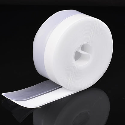 Silicone Seal Weather Stripping Tape 16.5 Feet Strip Bottom Draft Insulation Stopper Tape Weatherproof Soundproof for Door or Window Bathroom Shower Glass Gaps（45mm*5m）