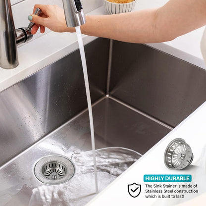 Highcraft 97353 Kitchen Sink Basket Strainer Replacement for Kohler Style Drains Stainless Steel Stopper (Can Vary in 2 Styles), 3.5" (Pack of 1)