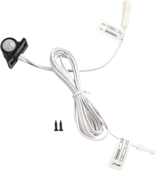 Infrared Motion Sensor Switch for 12V Light Strip, Auto On/Off for Stair, Corridor and Attic Lighting (Black)