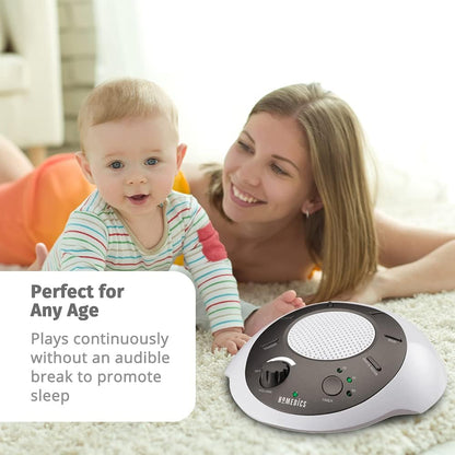 Homedics SoundSleep White Noise Sound Machine, Blue | , Small Travel Sound Machine with 6 Relaxing Nature Sounds, Portable Sound Therapy for Home, Office, Nursery, Auto-Off Timer