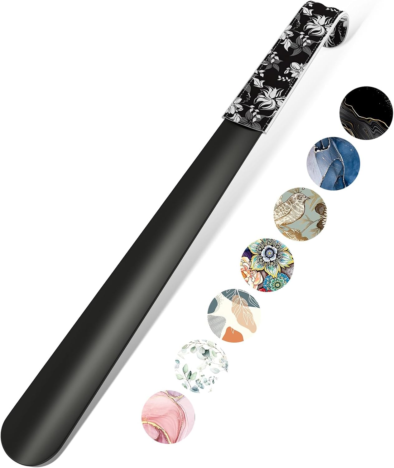 16.5 Inch Long Handle Shoe Horn for Seniors Men Women Kids, Metal Shoe Horns for Boots