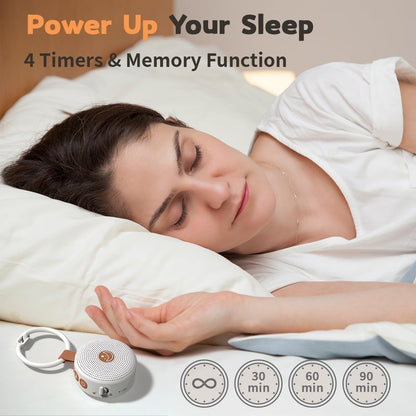 Portable Sound Machine Mini White Noise Machine Baby Shushing Brown Noise Machine with 30 Soothing Sounds for Kids Adults Dogs Auto-Off Timer 32 Volume Levels Sleep Machine for Home Office Privacy