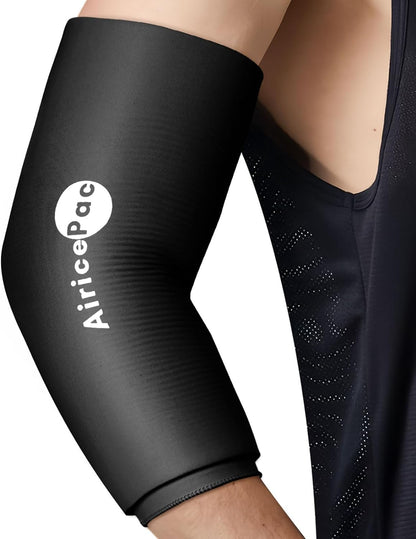 AiricePac Elbow Ice Pack Wrap, Tennis Golfers Sleeve For Arm and Calf Injuries Reusable, Cold Compression for Pain Relief