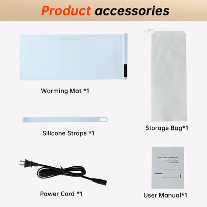 Warming Mat for Food Extra Large- 24"x16" Electric Warming Trays for Buffets Party, Food Warmers for Thanksgiving, Christmas House Warming Gift, Portable Heating Mat with 9 Temp Settings & 6H Timer