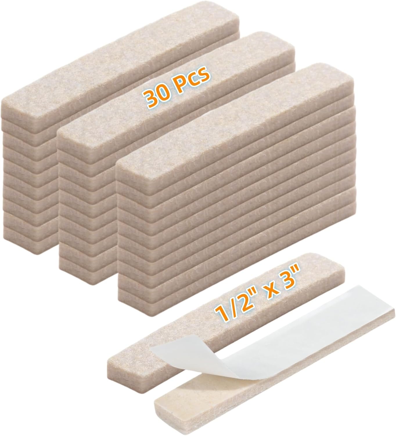 Felt Pads Small 3/8" Felt Pads for Cabinet Doors Bumpers, Cabinet Cushion Dots Felt Cabinet Door Stops, Self Adhesive Thick Bumper Pads to Protect Surfaces -Anti Scratch 234 Pcs Round Brown