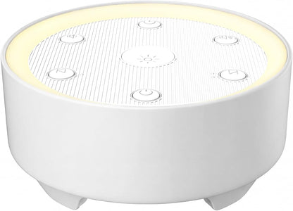 Kipcush White Noise Machine for Sleeping, Baby & Adults, High-Fidelity Non-Looping Sounds, Sleep Sound Machine with Dimmable Night Light, USB Powered, Memory Function, Home, Nursery & Travel