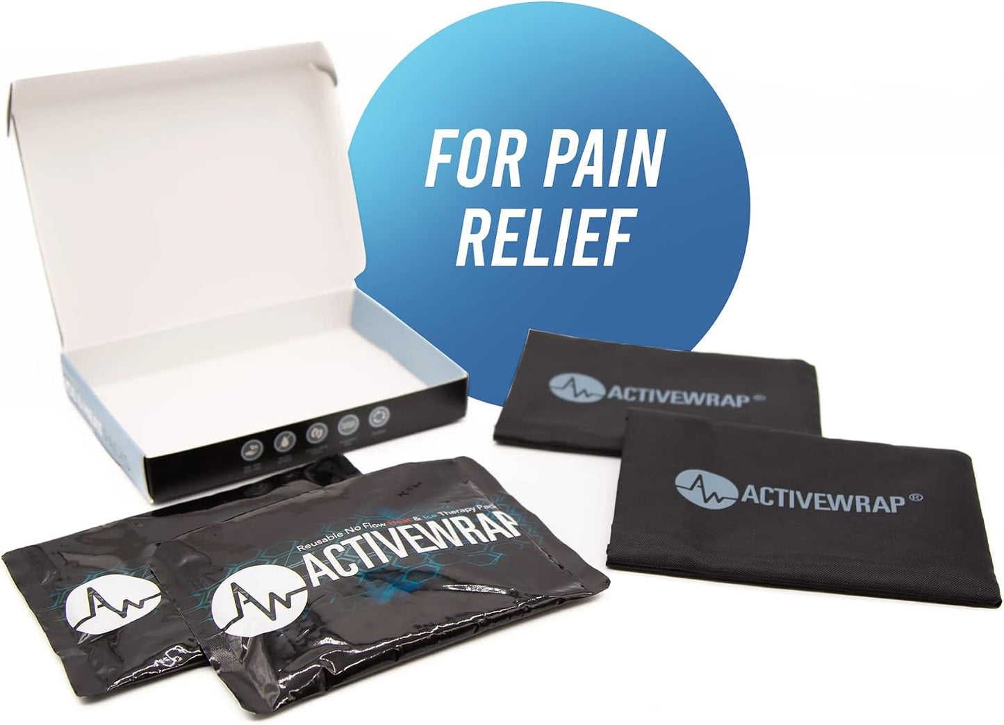 ActiveWrap Ultra Flex Ice & Heat Pack, Large (7" x 10") – Gel Ice Packs Reusable for Knee & Shoulder, Hot & Cold Therapy, Flexible No-Flow Gel, Includes Nylon Protective Pouch (2 Count)