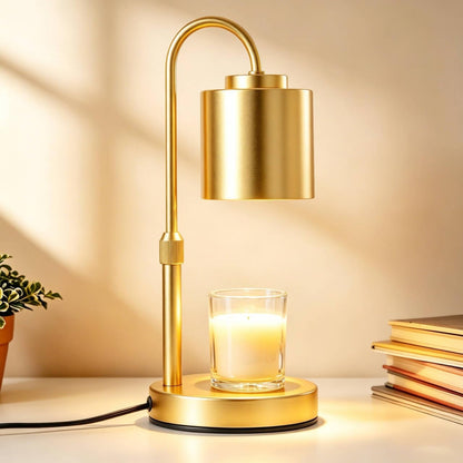 CASTLELIFE Dimmable Candle Warmer Lamp with Timer, Height Adjustable Candle Warmer for Jar Candles, Electric Wax Melt Warmer for Home Decor House Warming Gifts, Birthday Gifts for Women, Black Clear