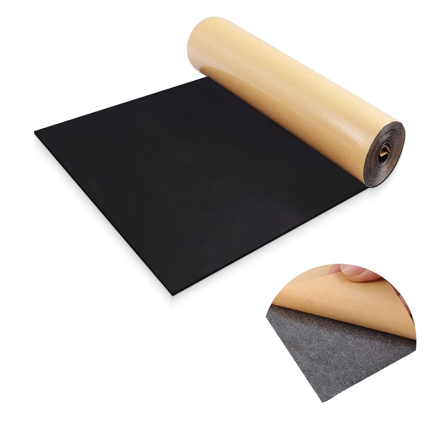 LSGCQ Sponge Neoprene Foam Padding Self Adhesive Foam Sheets, White | Closed Cell Foam Sheet Neoprene Rubber Pad for DIY Gaskets Shock Pads Liner Crafts, 12" Wide x 1/8" Thick x 59" Long