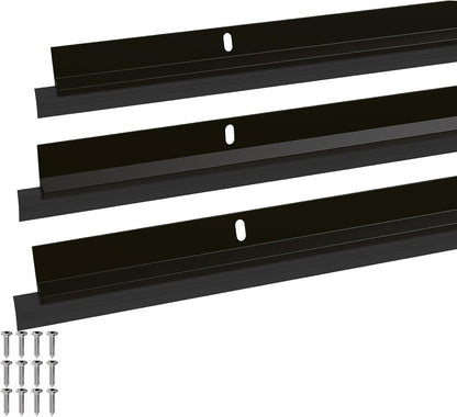 AMZNOVA Door Sweep Door Threshold Sweeper, 36in, Brown, 2Pack | Sweep Aluminum and Vinyl for Interior & Exterior Bottom, Dust Bug Draft Stopper Storm Weatherproof Aluminum Vinyl Sweeper