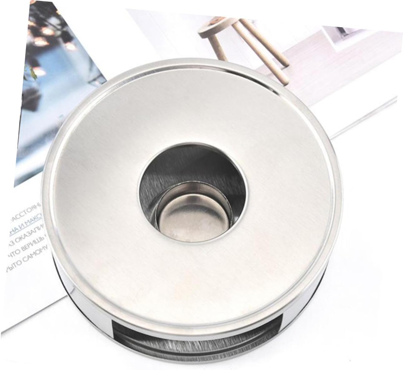 Luxshiny Stainless Steel Teapot Warmer Base for Glass Tea Pot Rust-Resistant Heating Stand with Candle Holder Suitable for Home Office and Bar Use Easy to Clean and Compact Design