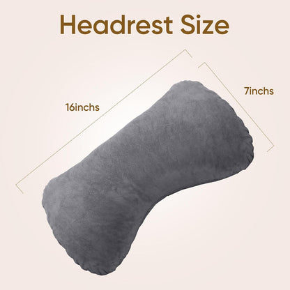 OAISZ Reading Pillow for Sitting in Bed with Shredded Memory Foam, Grey | 19-Inch Back Pillow for Sitting Up in Bed, Extended Arms, Side Pockets, Supportive Adjustable Pillow Removable Washable Cover