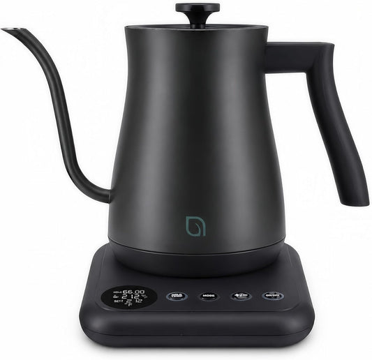 WILLOW ECO SERIES Gooseneck Electric Kettle with 5 Temperature Presets and Keep Warm Feature, 0.8L Pour Over Kettle for Coffee & Tea 1200W Quick Heating with 100% Stainless Steel Interior Water Heater