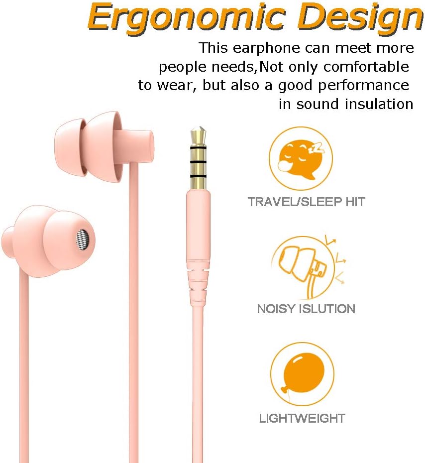 MAXROCK Sleep Earbuds,Ultra Soft Lightweight Sleep Earphones Headphones with Volume Control and Mic for Insomnia, Side Sleeper, Snoring, Air Travel, Meditation & Relaxation (Acid Blue)