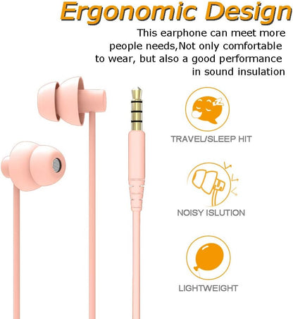 MAXROCK Sleep Earbuds,Ultra Soft Lightweight Sleep Earphones Headphones with Volume Control and Mic for Insomnia, Side Sleeper, Snoring, Air Travel, Meditation & Relaxation (Acid Blue)