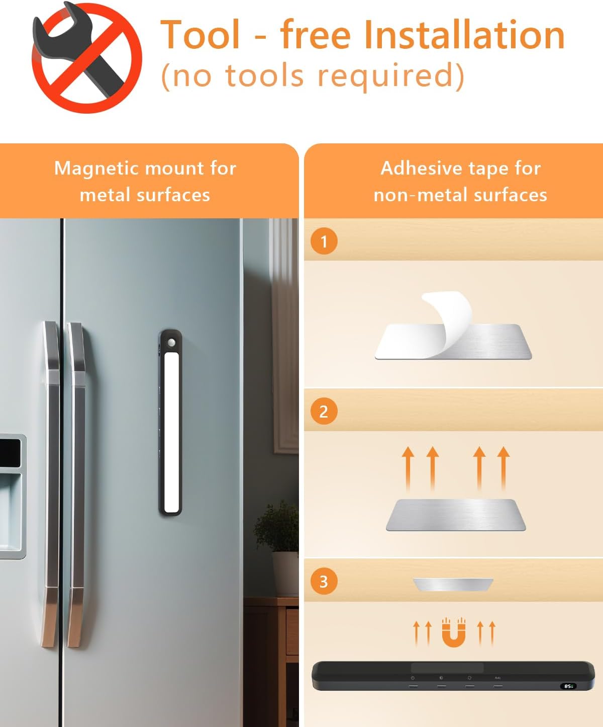 WILLED Under Cabinet & Closet Lights, Motion Sensor, Rechargeable, Magnetic, 3 Color Temps, Dimmable LED Light Bar for Indoor Kitchen Counter (4 Pack, White)