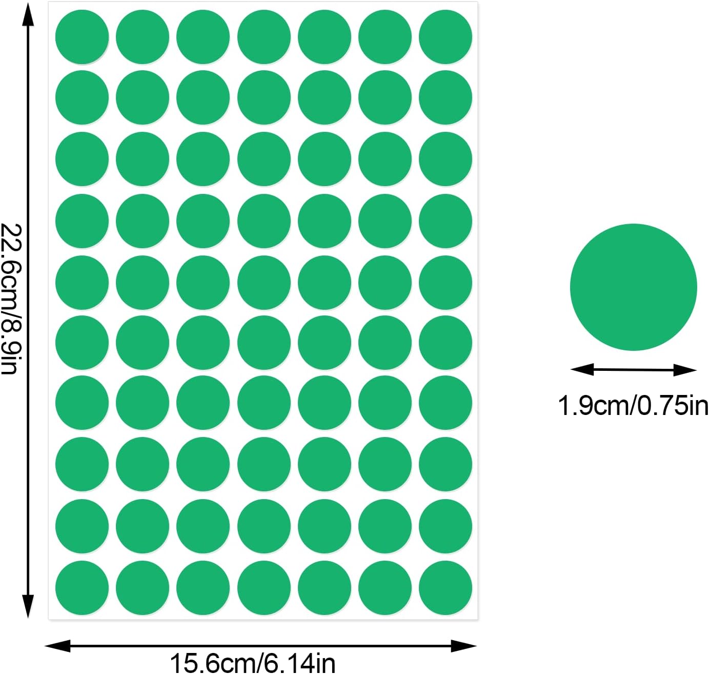 3500 Pieces Dot Stickers, 3/4 inch Color Coding Labels, 10 Color Circle Price Stickers for Office Classroom Student