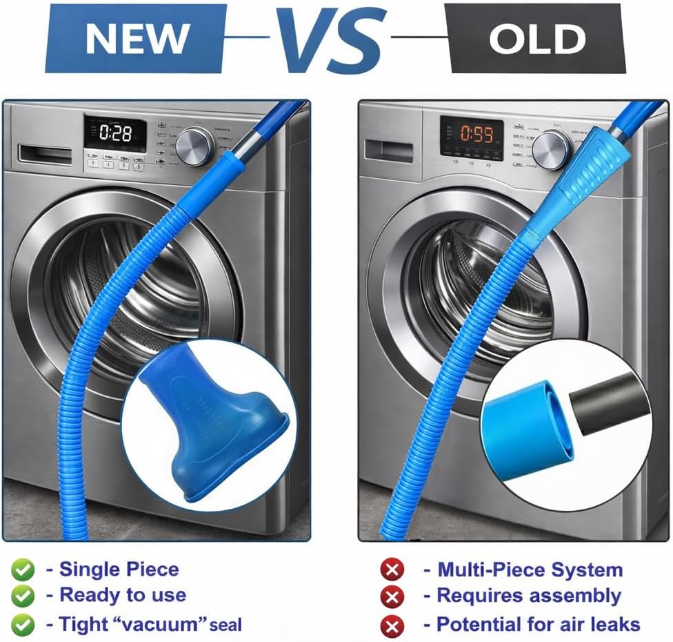 Clothes Dryer Vent Cleaner Kit with Vacuum Hose Attachment Brush, Lint Remover, Dryer Vent Vacuum Hose (Full Brush)