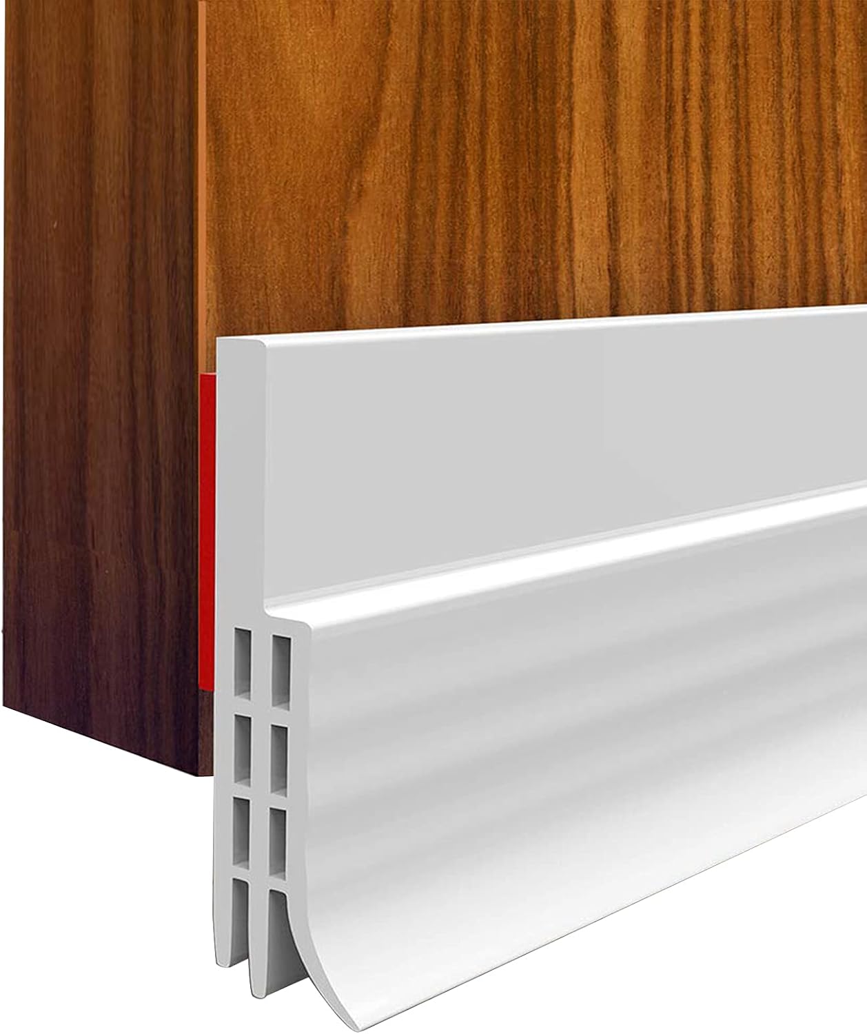 2PACK Door Draft Stopper, Strong Adhesive Door Sweep for Exterior and Interior Doors, Dustproof and Soundproof, 2" W x 39" L (White)