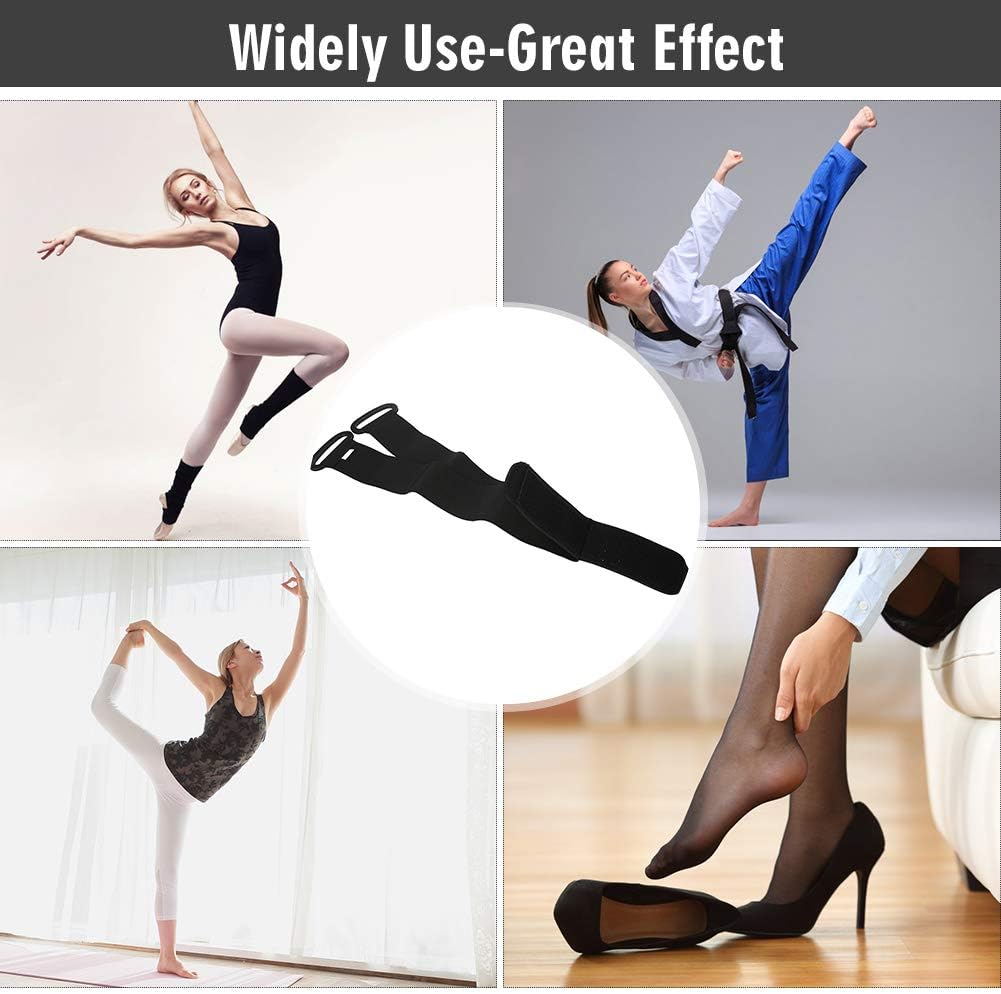 ZJchao Stretching Strap Yoga Strap, Foot Drop Fascitis Plantar Ankle Training Belt, Exercise Strap, Black, OK Cloth