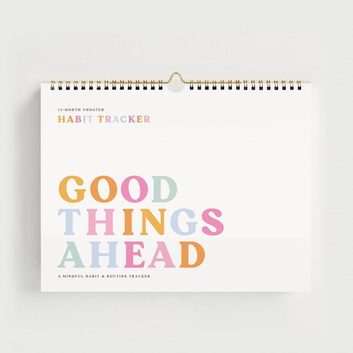 Stay on Track Habit Tracker Wall Calendar – Daily, Weekly & Monthly Habit Journal for Goal Setting & Productivity – Undated Spiral Planner by ThreeKin Collective