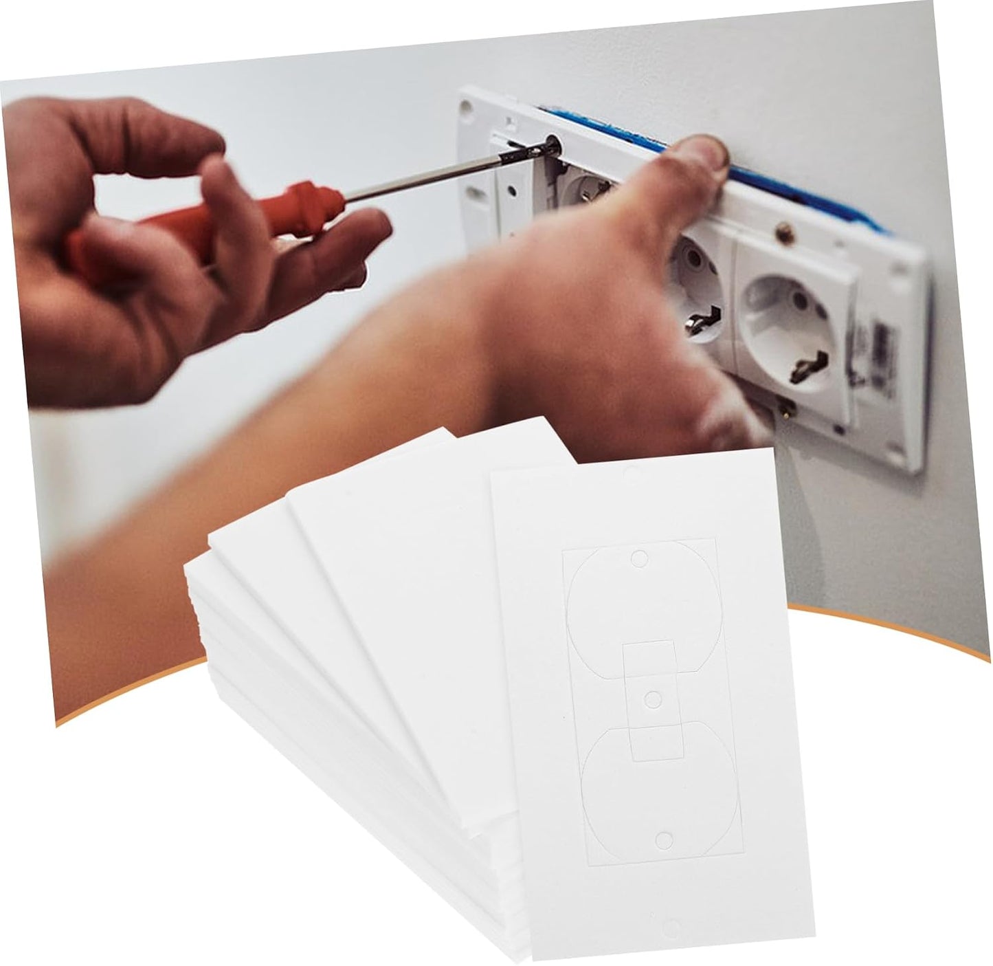 LIFKOME 50pcs Wall Socket Insulation Pads for Electrical Outlets Weatherproof Foam Gaskets Use Insulation Sealers for Home and Office Safety