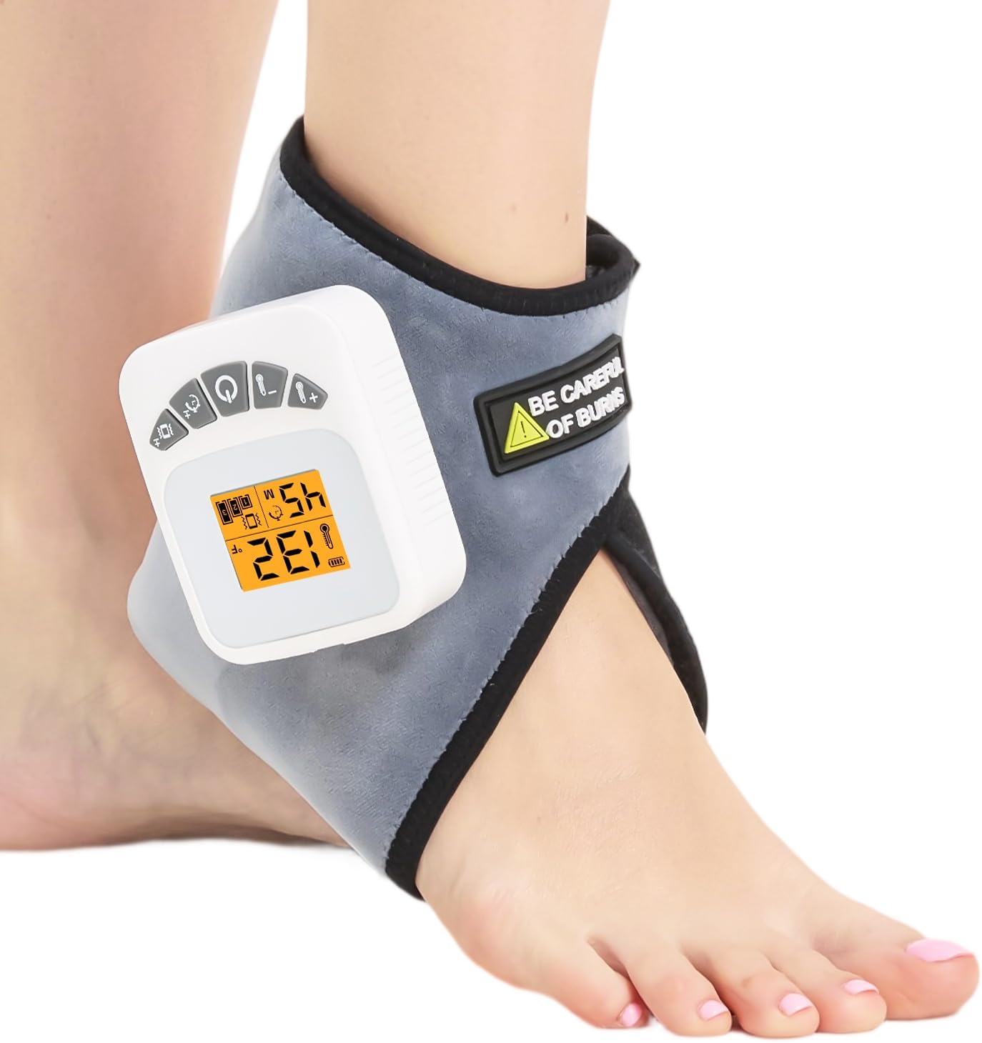 Cordless Leg Massager for Circulation and Pain Relief - 5000mAh Portable Heating Pad for Leg and Calf with 3-Level Vibration Massage, 104-140℉ Adjustable Temperature & 30/45/60 Min Timer