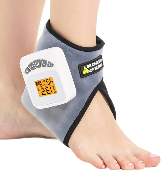 Cordless Leg Massager for Circulation and Pain Relief - 5000mAh Portable Heating Pad for Leg and Calf with 3-Level Vibration Massage, 104-140℉ Adjustable Temperature & 30/45/60 Min Timer