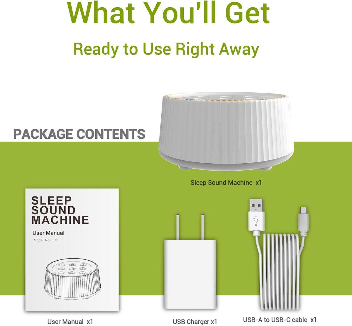 White Noise Machine with Night Light for Sleeping