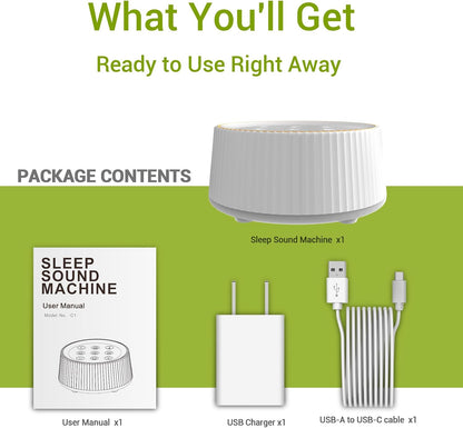 White Noise Machine with Night Light for Sleeping