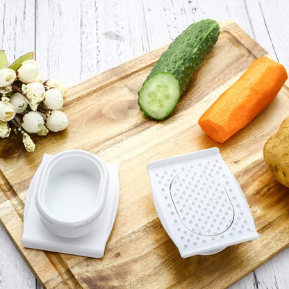 BESTONZON Food Safety Holder Mandoline Slicing Tool, Onion Cutting Tool, Food Slicer Cutter Finger Guard for Carrot Potato Melon Gadget Vegetable Fruit (White)