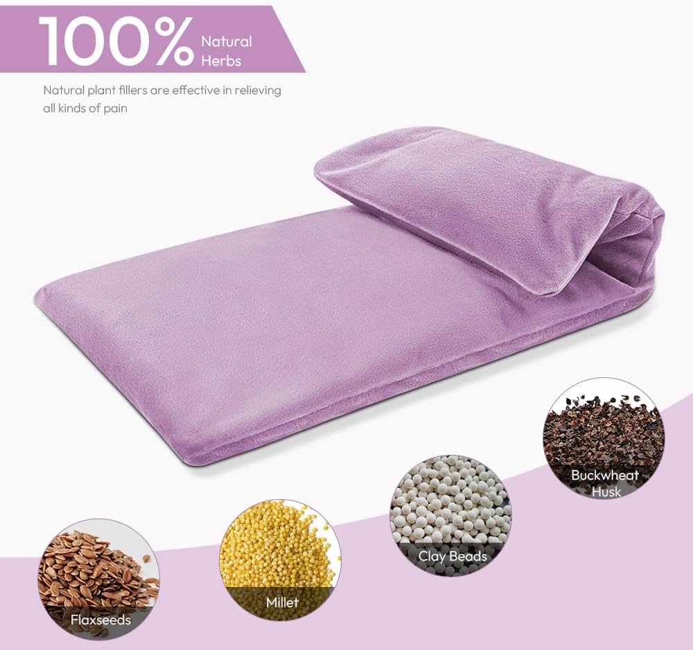 Microwave Heating Pad 6 x 12 Small Heating Pad Microwave, Microwave Bean Bag Heating Pad for Neck and Shoulders, Moist Heat Pack Pillow Warm Compress for Knee, Muscles, Joints, Wrist (Dark Blue)