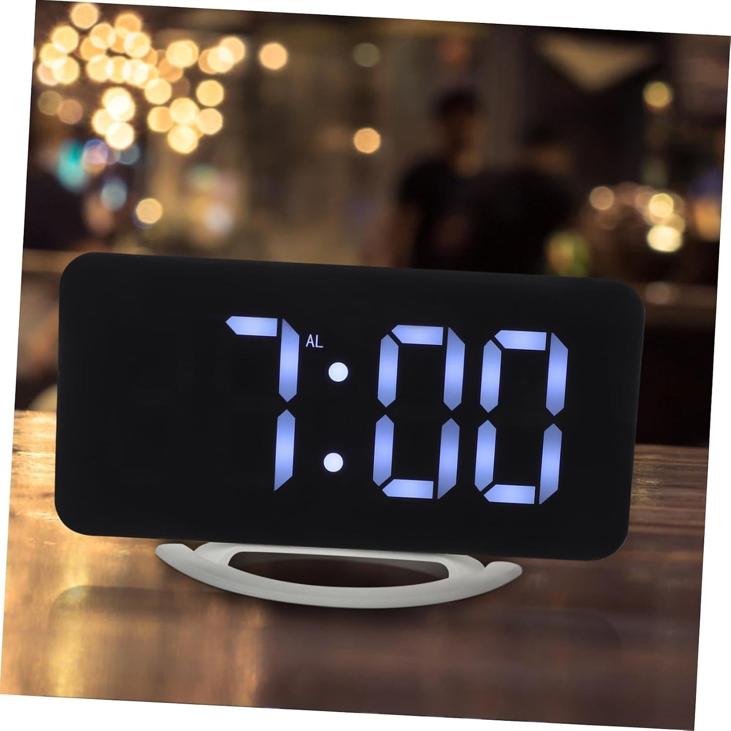 BETOOKY Vibrating Bed Shaker Alarm Clock Dual Digital Alarm with Large RGB Mirror Display for Heavy Sleepers Bedroom Office Use