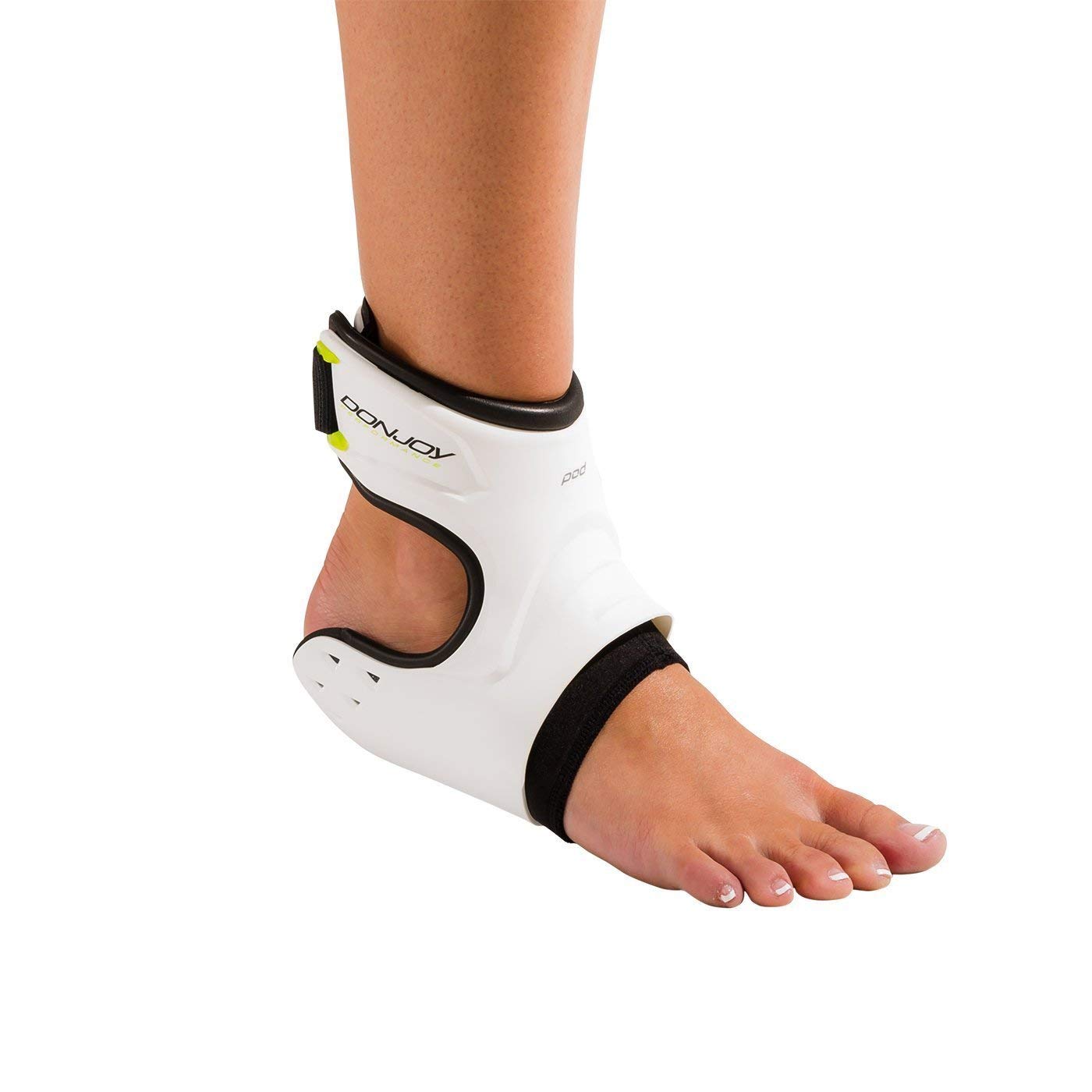 DonJoy Performance Pod Ankle Brace DP151AB05, Small Left (White) | Pod Protection-on-Demand, Low-Profile Molded Tpu Shell, 4 Oz Lightweight, Adjustable Underfoot Strap, Small Left White
