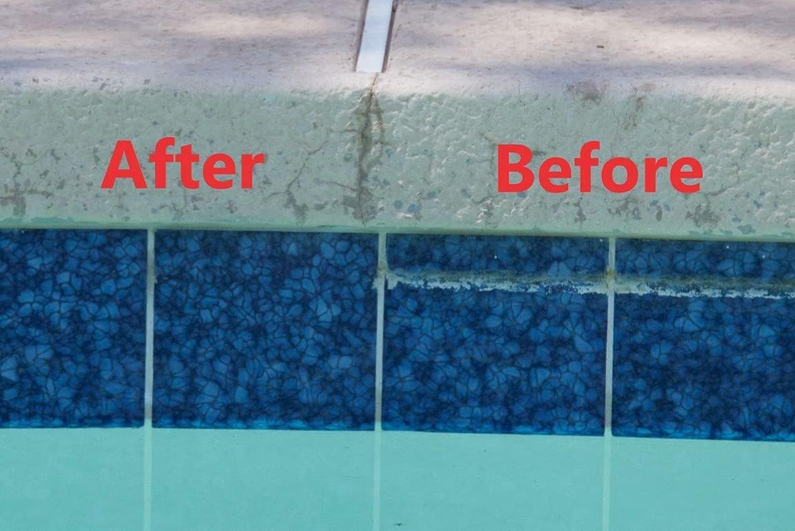 Pool Tile Cleaning Tool - Drill Attachment Cleaning Pad Removes Calcium and Hard Water Spots from Waterline Pools Tile (1 Pad), Blue