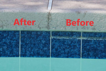 Pool Tile Cleaning Tool - Drill Attachment Cleaning Pad Removes Calcium and Hard Water Spots from Waterline Pools Tile (1 Pad), Blue