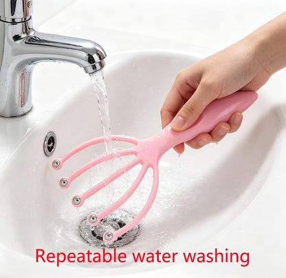Ryoma Scalp Massager, Protable Hand Held SPA Head Massager for Deep Relaxation & Stress Reduction in The Office Home SPA Father's Day and Mother's Day Gifts Pink+Blue(2-Pack)