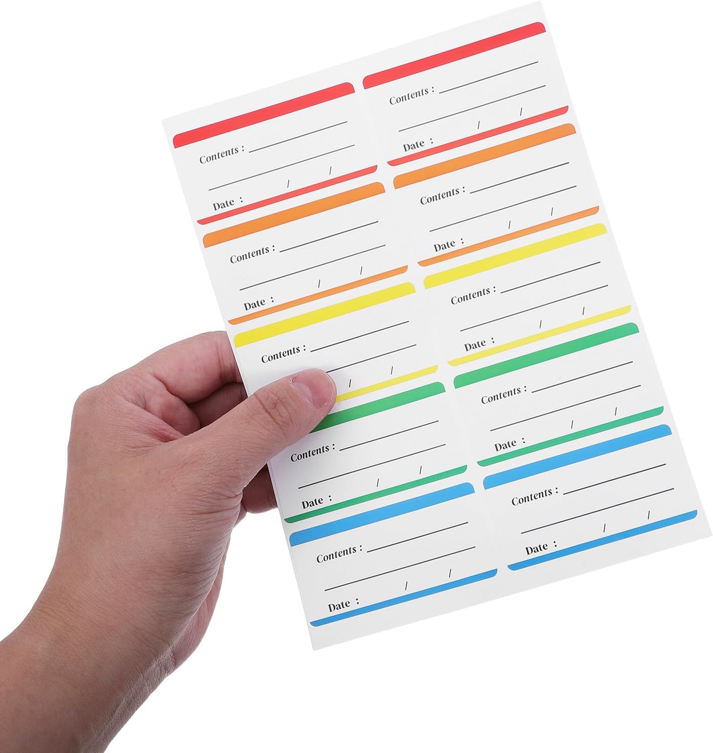 SHOWERORO 100pcs Removable Food Storage Labels for Jars and Containers, Self Adhesive Paper Material with Abrasion-Resistant Surface, Easy Peel Date Labels for Meal Prep and Kitchen