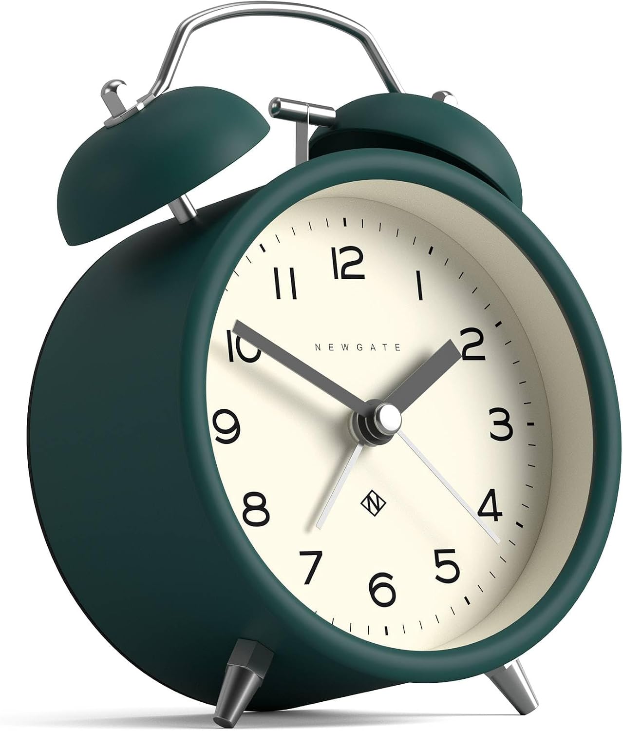 NEWGATE® Charlie Bell Echo Alarm Clock | Modern take on Classic Twin Bell Clock | Yellow | Easy to Read Numbers | Ideal for Bedside, Desk or Shelf | Modern Retro Bedroom & Office Accessory