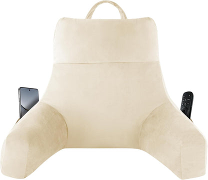 IPYNBAP Back Pillow for Bed Sitting up, Reading Pillow, 18 Inch, Grey