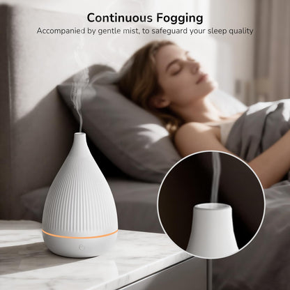 Ultrasonic Essential Oil Diffuser, Home Fragrance Aroma Diffuser with Auto Shut-Off, Color Change Night Light & Ultra-Quiet Operation, BPA-Free Portable Aromatherapy Humidifier for Home (Black)