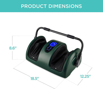 Best Choice Products Shiatsu Foot Massager with Heat for Plantar Fasciitis & Neuropathy, Kneading Foot & Calf Massager with Remote, 360° Adjustable Handle, Rolling & Compression Massage - Navy