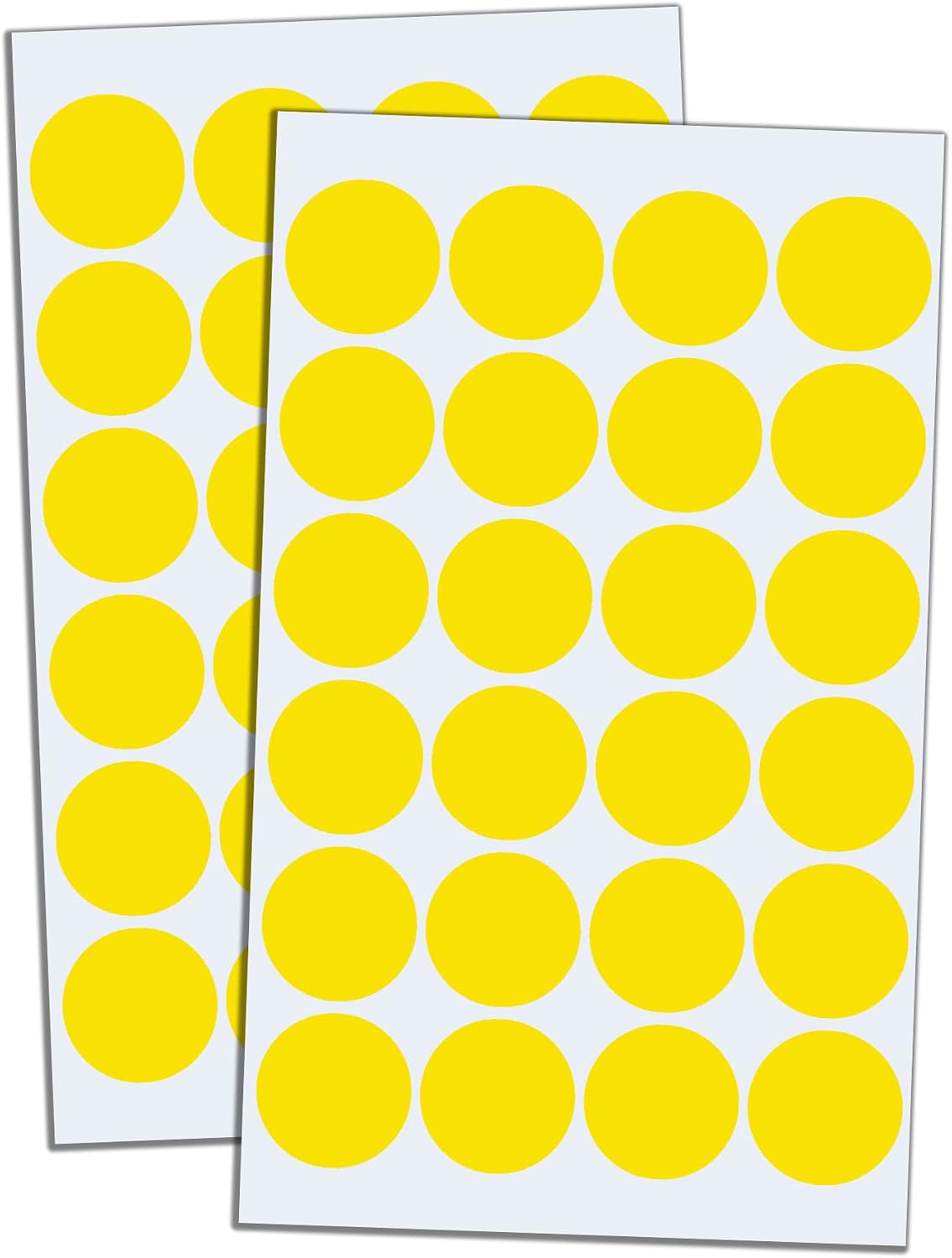 1" Round Colored Dot Stickers Labels - 6 Colors