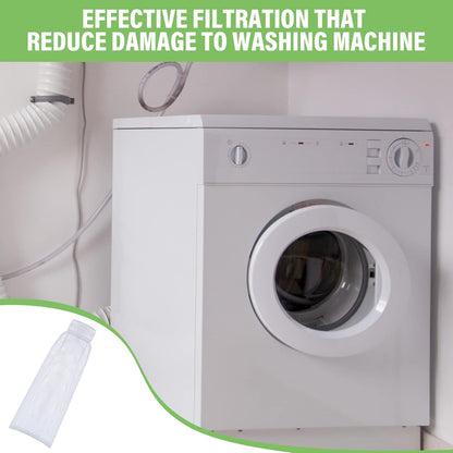 Shappy 24 Pack Washing Machine Lint Traps with Cable Ties (White) | Nylon Mesh Lint Traps, Hair & Pet Hair Filter, Easy Drain Hose Installation with Cable Ties, Fits Most Washing Machines